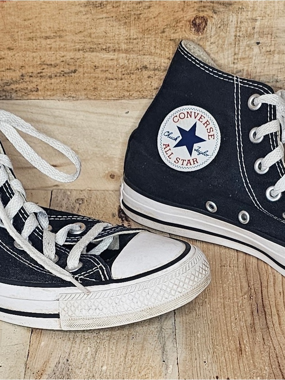 Converse High Top Sneakers in Black and White